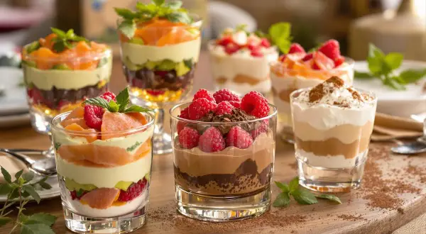 Découvrez 10 recettes de verrines faciles : des desserts et entrées colorés et gourmands, parfaits pour toutes les occasions.