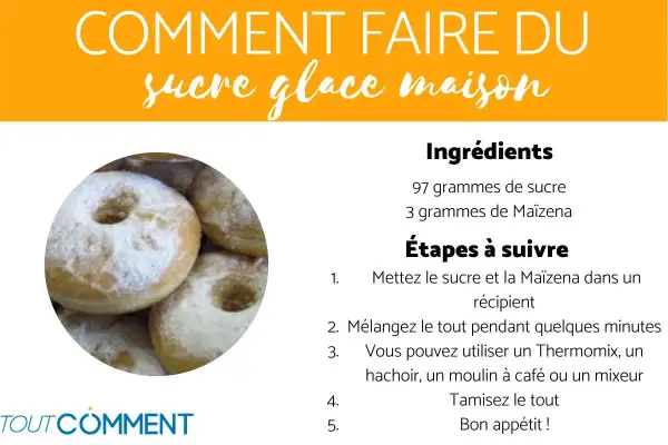 Comment faire du sucre glace maison : recette simple avec des beignets saupoudrés. Ingrédients et étapes pour réussir.
